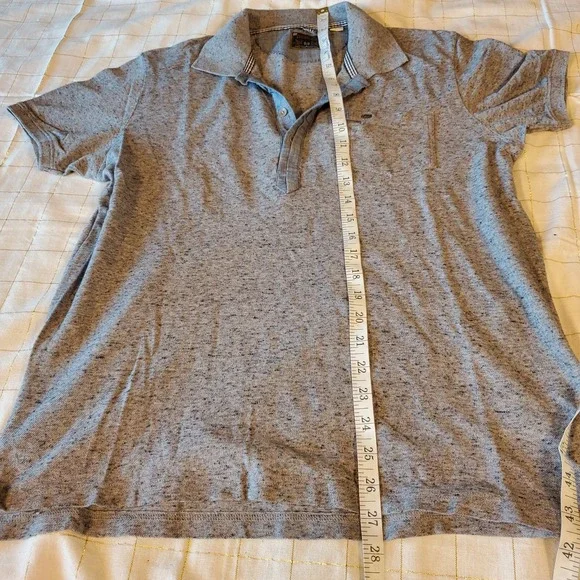 Diesel Co Work Wear Polo Shirt Men M SLIM FIT Gray Cotton Stretch Short Sleeve - Picture 6 of 8